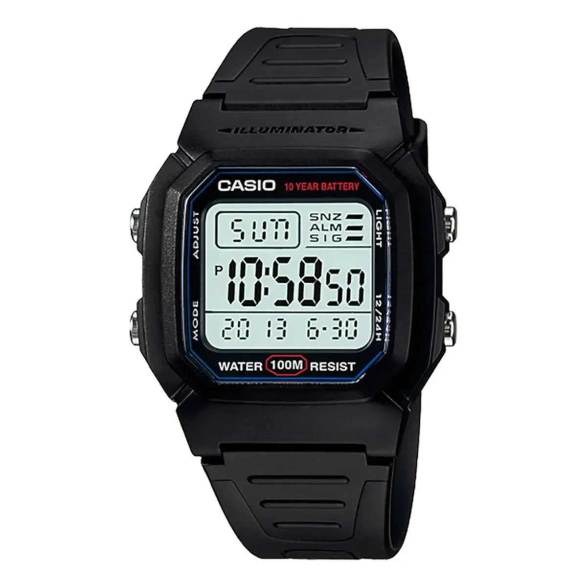 Reloj Casio Digital W-800h-1av Caballero Original - Casio