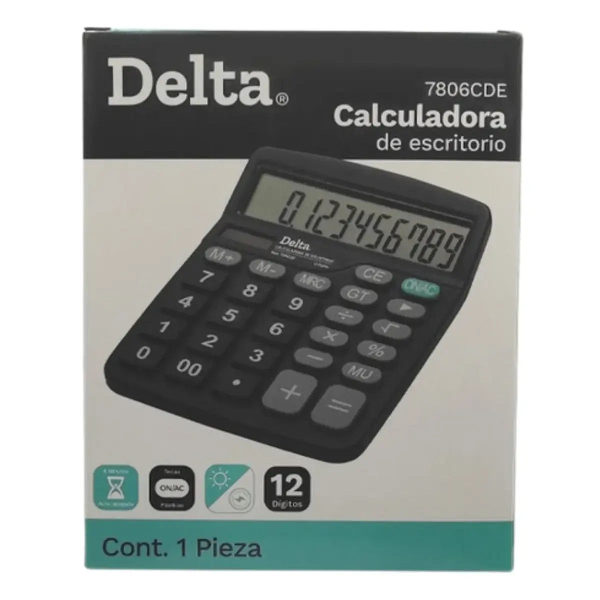 Calculadora Barrilito Delta 7806cde 12 Dígitos /vc Color Gris oscuro - Barrilito