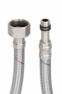 Manguera Alimentadora Con Tuerca Acero Inoxidable 1/2" X 1/2" X 100 Cm Cnx Master 140 Pzs - CNX - empaque