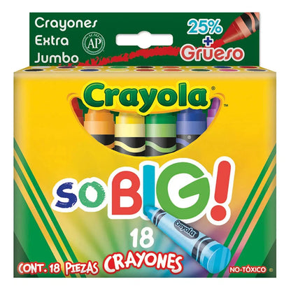 18 Crayones Extra Jumbo So Big Escolar Colorear Crayola - Crayola - detalle