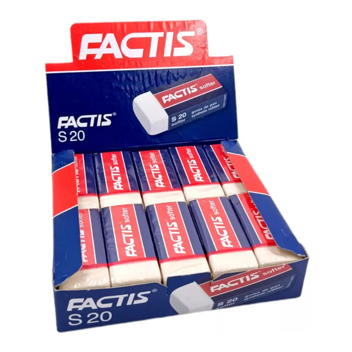 20 Gomas Borrar Factis S20 Pan Migajon Escolar Blanca - Factis