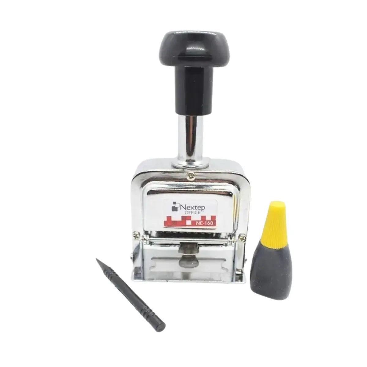 Foliador 6 Digitos Nextep Automatico Metal Tinta Negra - Nextep - vista lateral
