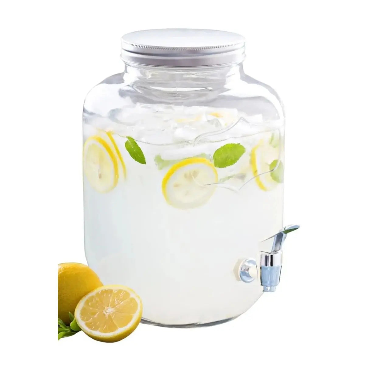 2pz Dispensador 8L transparente sin base c/tapa - Das - vista lateral