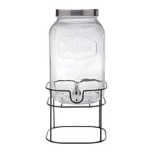 Dispensador De Bebidas Vitrolero Vidrio Con Base Mason 8lt - DrinkLab - detalle