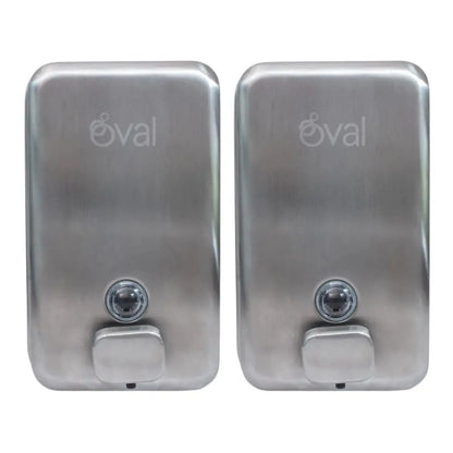 2 PIEZAS JABONERA INOX 1 LT OVAL - Degasa - empaque