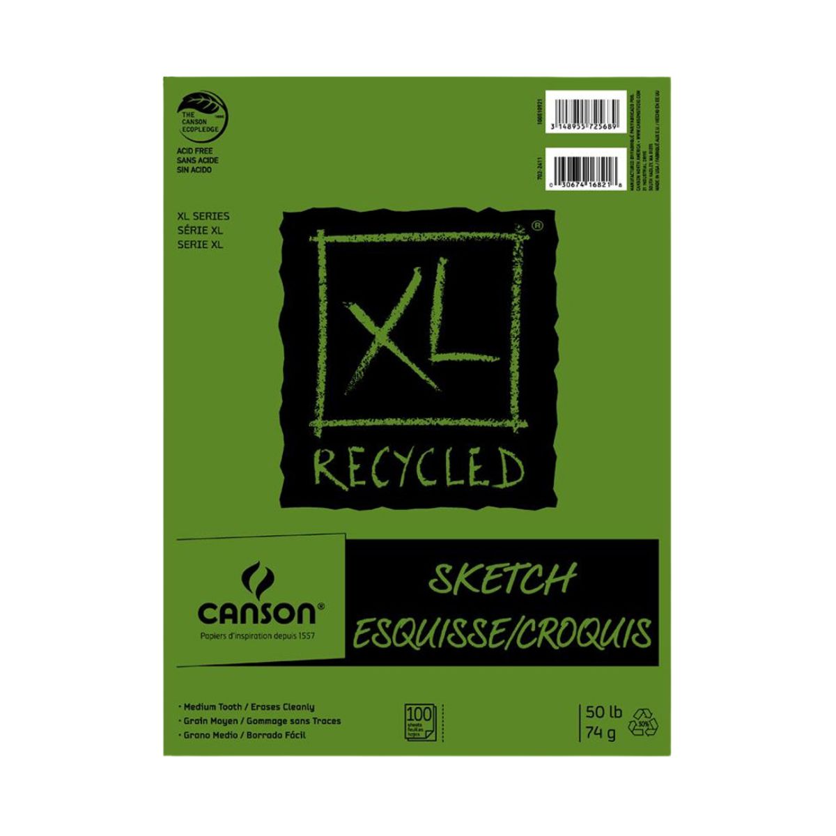 Block Sketch de 100 hojas Reciclado Serie XL Canson