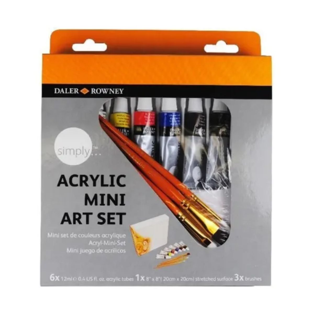 Mini Set De Arte Pintura Acrílica Daler Rowney Simply 10 Piezas