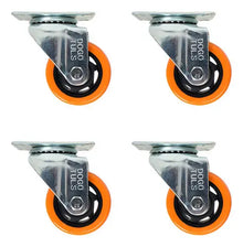 4 Pzs Rodaja Pvc Naranja Giratoria Dogotuls Placa 2´´ - Dogotuls - vista trasera