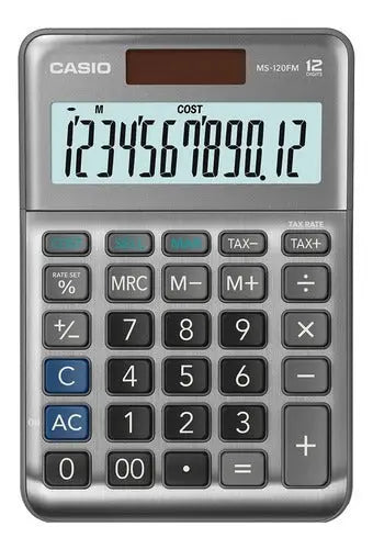 Calculadora De Escritorio Casio Ms-120fm Gris - Casio