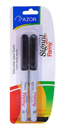 Marcadores Azor Negro Permanente Ultrafino Signal Fomy 2 Piezas - Azor