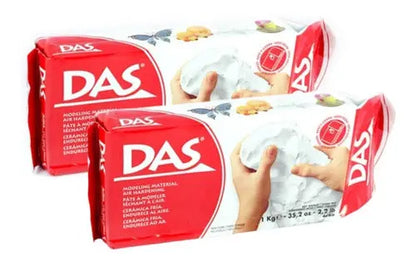 2kg Pasta Masa Das Blanca 1kg c/u Modelar Cerámica Fría - Das - detalle