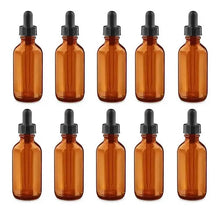 10 Frasco Botella Tapa Gotero Hermetico Vidrio 30 Ml Ambar Elegir Color Negro - Coveme - detalle
