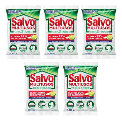 5 Pz Detergente Polvo Salvo Multiusos Facil Disolucion 900g - P&amp;G