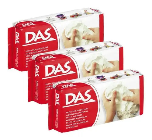 3pz Pasta Masa Das Blanca 500g c/u Modelar Cerámica Fría - Das - detalle