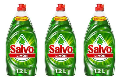 3 Pz Detergente Trastes Salvo Líquido Limón 1,200ml - P&amp;G - vista lateral