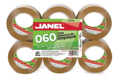 36 Piezas Cinta Adhesiva Canela Empaque Janel 060 48mmx150m - Janel - empaque