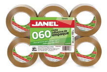 36 Piezas Cinta Adhesiva Canela Empaque Janel 060 48mmx150m - Janel - empaque