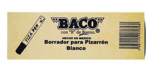 Borrador Pizarron Verde Gis Baco Madera Pizarra Escolar - BACO - vista lateral