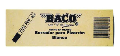 Borrador Pizarron Verde Gis Baco Madera Pizarra Escolar - BACO - vista lateral