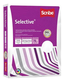 Papel Bond 500 Hojas Scribe Selective Blanco Carta - Scribe
