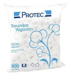 TORUNDA ALGODON PROTEC BOL 500G C/1000 BOLITAS - PROTEC