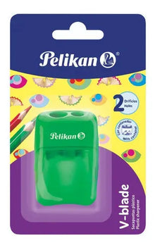 Sacapuntas Plástico Depósito 2 Orificio Pelikan 1 Pieza - Pelikan - empaque