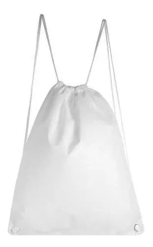 10 Bolsa Mochila Astorga Blanco Promoopcion - Promoopcion - vista lateral