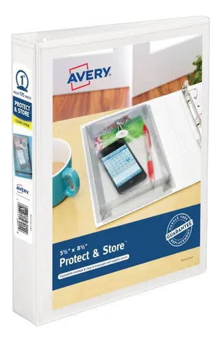 Carpeta Escuela Avery Blanca 3 Arillos 1 Pulgada Resistente - Avery