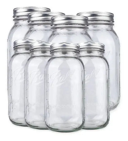 Set 8 Pz Mason Jar Ball Boca Regular 32 Oz Y Ancha 64 Oz - Coveme