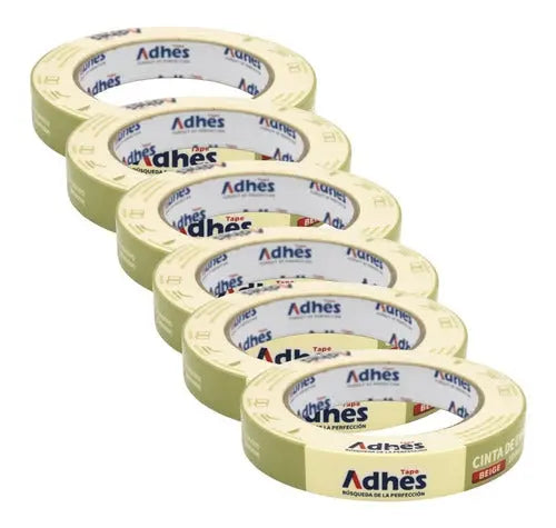 6pz Cinta Enmascarar Beige Adhes Masking Tape 50 M - ADHES - detalle
