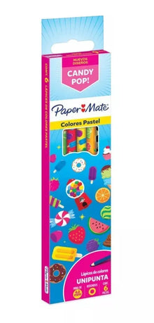 Lápices De Colores Paper Mate Pastel Unipunta Candy Pop 6 Piezas - Paper Mate