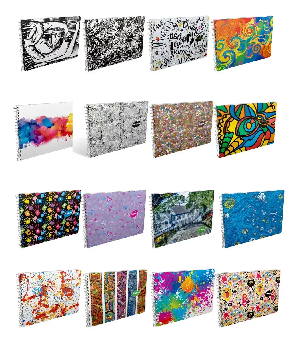 Cuaderno Marquilla Rayter Block Dibujo 30 Hjs C/papel China Color Varios - Rayter - vista lateral
