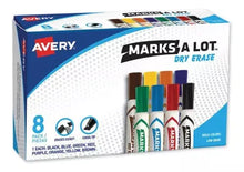 8 Marcadores Plumon Avery Pizarron Blanco Colores Surtidos - Avery - accesorios