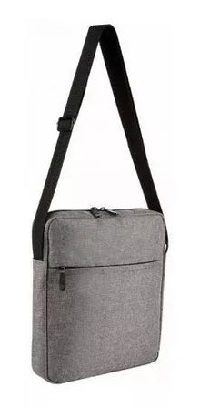 Mochila Mariconera Viaje Porta Tablet iPad Hombro Gris - Promoopcion - detalle