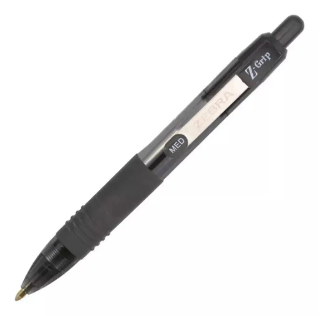 12 Plumas Zebra Mini Z-grip Boligrafo Retractil Medio 1.0mm - Zebra - vista lateral