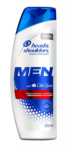 Shampoo Head & Shoulders Old Spice 375ml Fragancia Masculina - P&amp;G - vista lateral