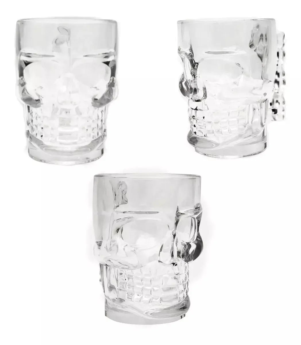 Set 6 Tarro Calavera Craneo Cervecero Michelada Grande 540ml - Vittori - vista trasera