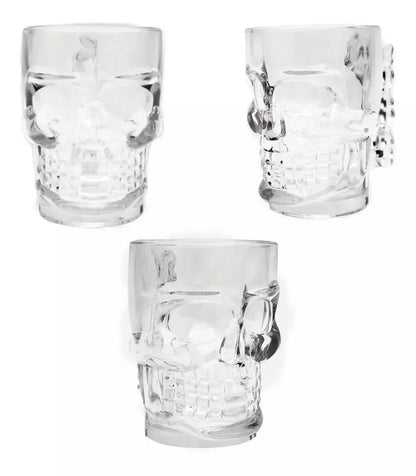 Set 6 Tarro Calavera Craneo Cervecero Michelada Grande 540ml - Vittori - vista trasera