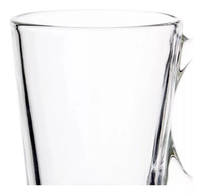 Set 6 Tazas Café Té Conica Lisa Vidrio Mayoreo 240ml - Vittori - empaque