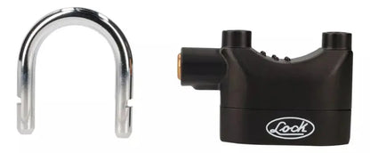 Candado Alarma Lock Doble Cerrojo 70 Mm Negro Llave Puntos - Lock - vista trasera