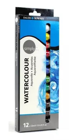 Pintura Acuarela Daler Rowney Simply Tubo 12ml 12 Colores - daler rowney - vista lateral