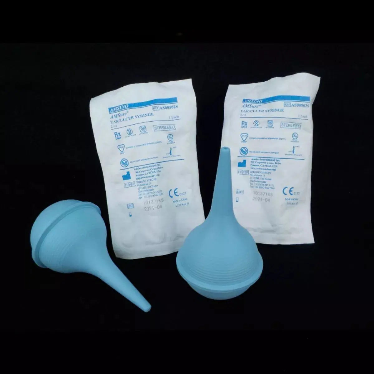 Perilla Pera Bulbo Succion Libre Latex Esteril 2oz Amsino - Amsino - vista lateral