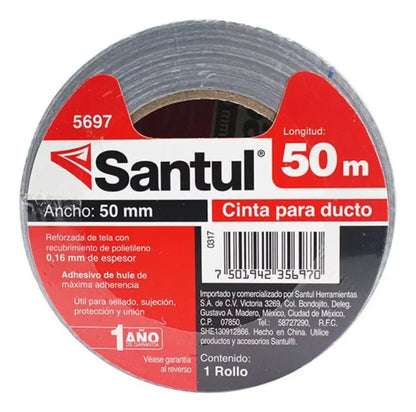 Cinta Adhesiva Ductos 50mm X 50m Santul Reforzada Tela - Santul