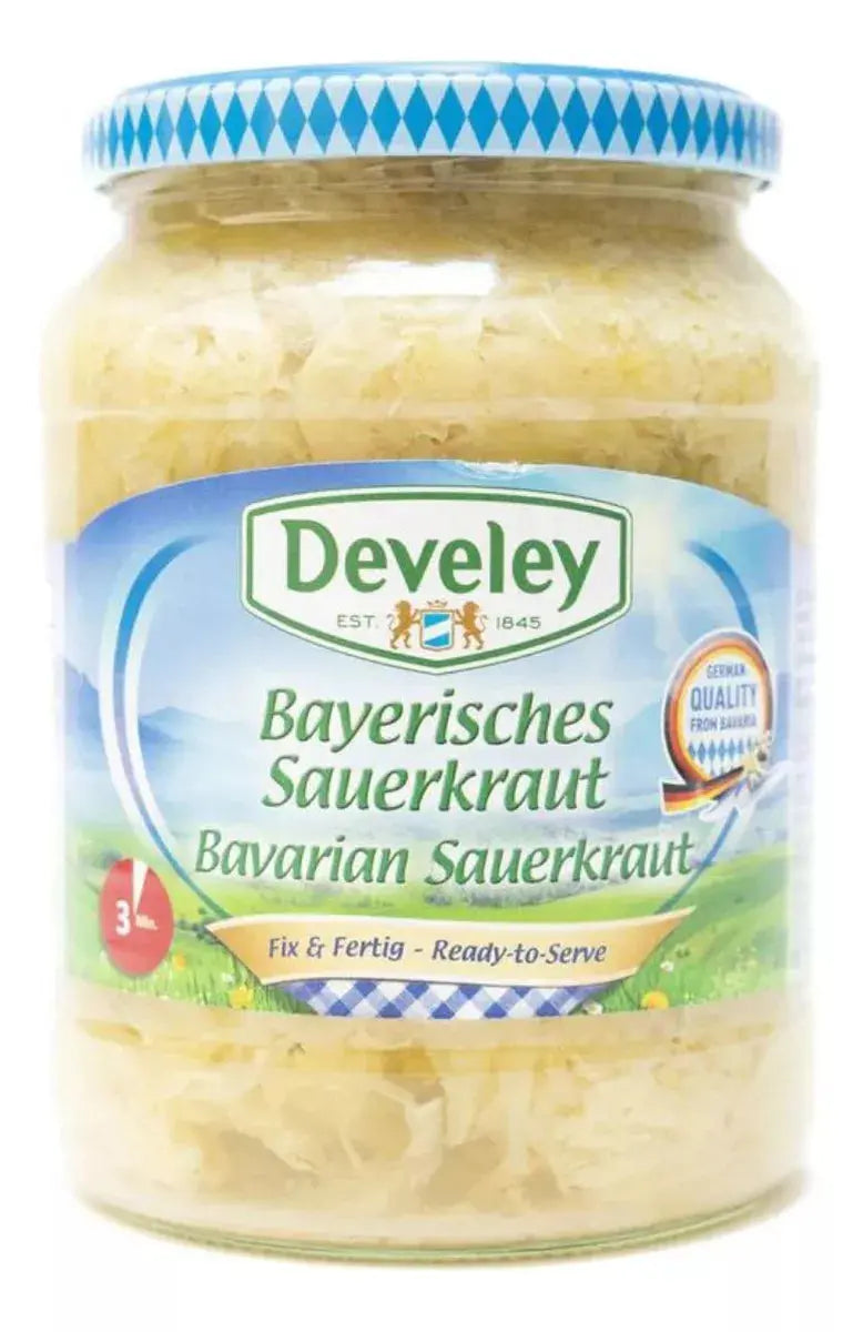 Col Agria Develey Sauerkraut 680g Frasco Vidrio Alemania - Develey
