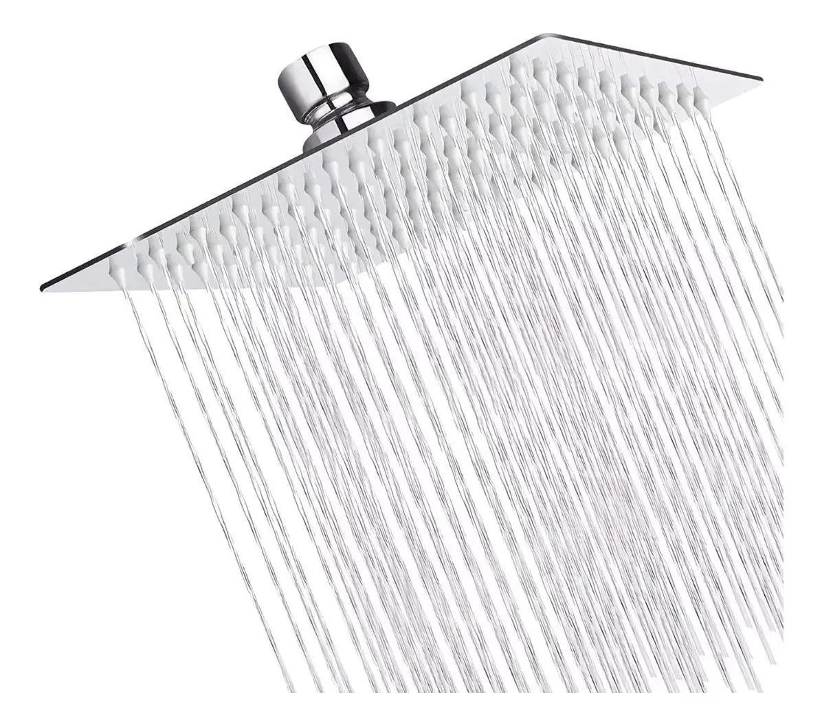 Regadera Cuadrada Estilo Lluvia Cromada Acero Inoxidable - HIDROFLUD