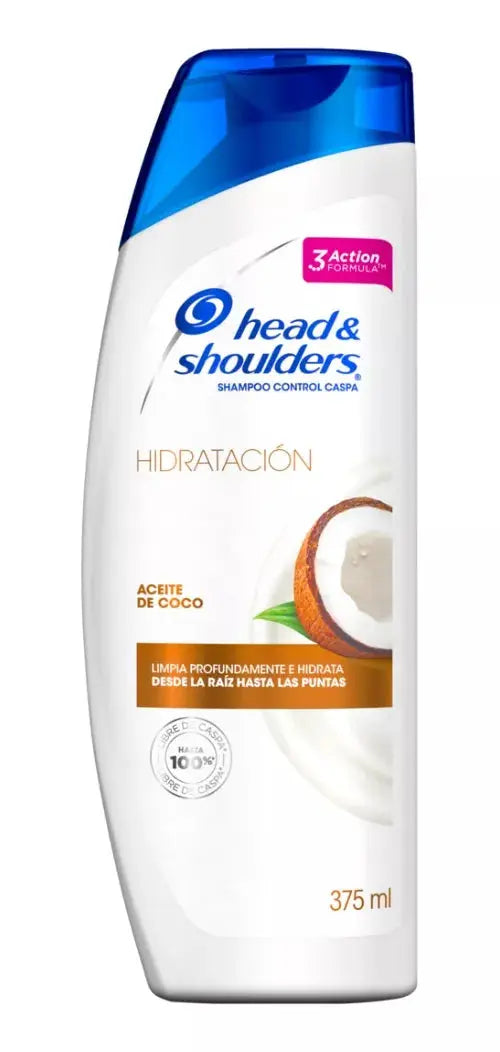 Shampoo Head & Shoulders Aceite De Coco En Botella De 375ml - P&amp;G - vista lateral