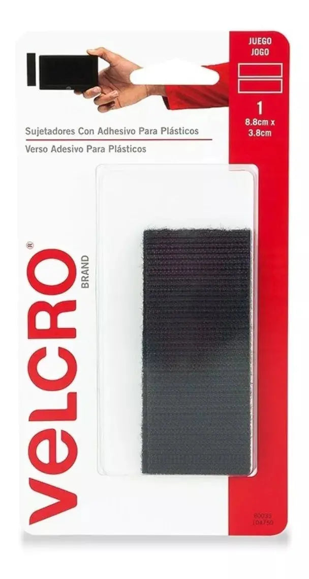 Cinta Adhesiva Velcro ® Sujetador Uso General Tira Negra - Velcro - detalle