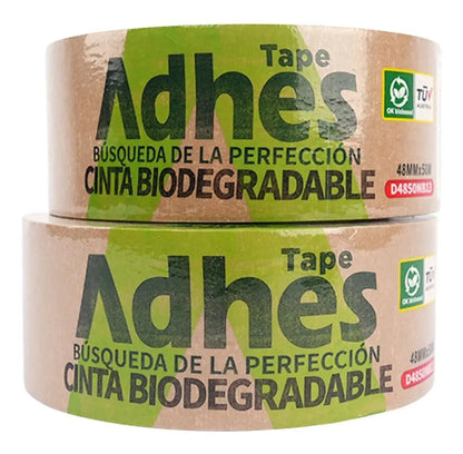 4pz Cinta Canela Adhesiva Biodegradable Adhes Ecologica 50m - ADHES - empaque