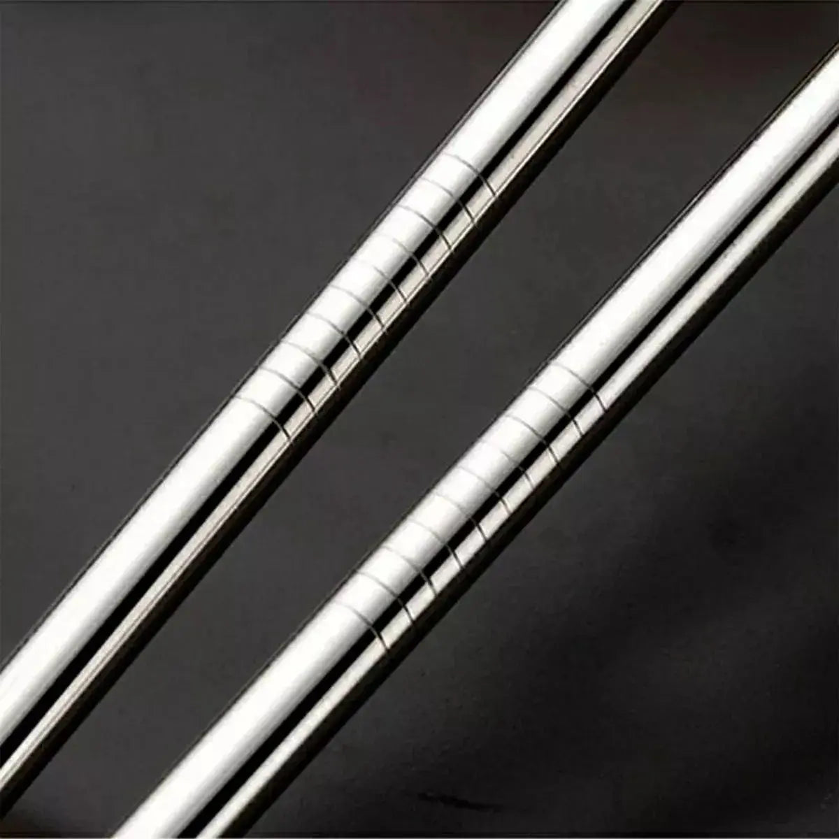 Popotes Ecológicos Acero Inoxidable Reusable Recto 4 Piezas - Coveme - detalle