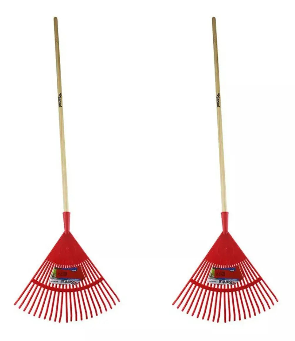 2 Pzs Escoba Jardin Curva Santul Plástica 22 Dientes 500mm - Santul